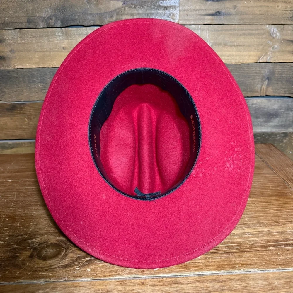 Vintage Youth Sidekicks Western Red Cowboy Hat, Lana/Laine, Size‎ L